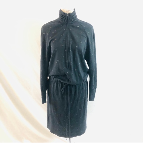 Vintage Chetta B Sherrie Bloom Peter Noviello Black Wool Dress Zip Turtleneck L - Picture 4 of 8